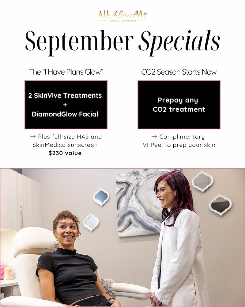 September skincare specials at All About Me.